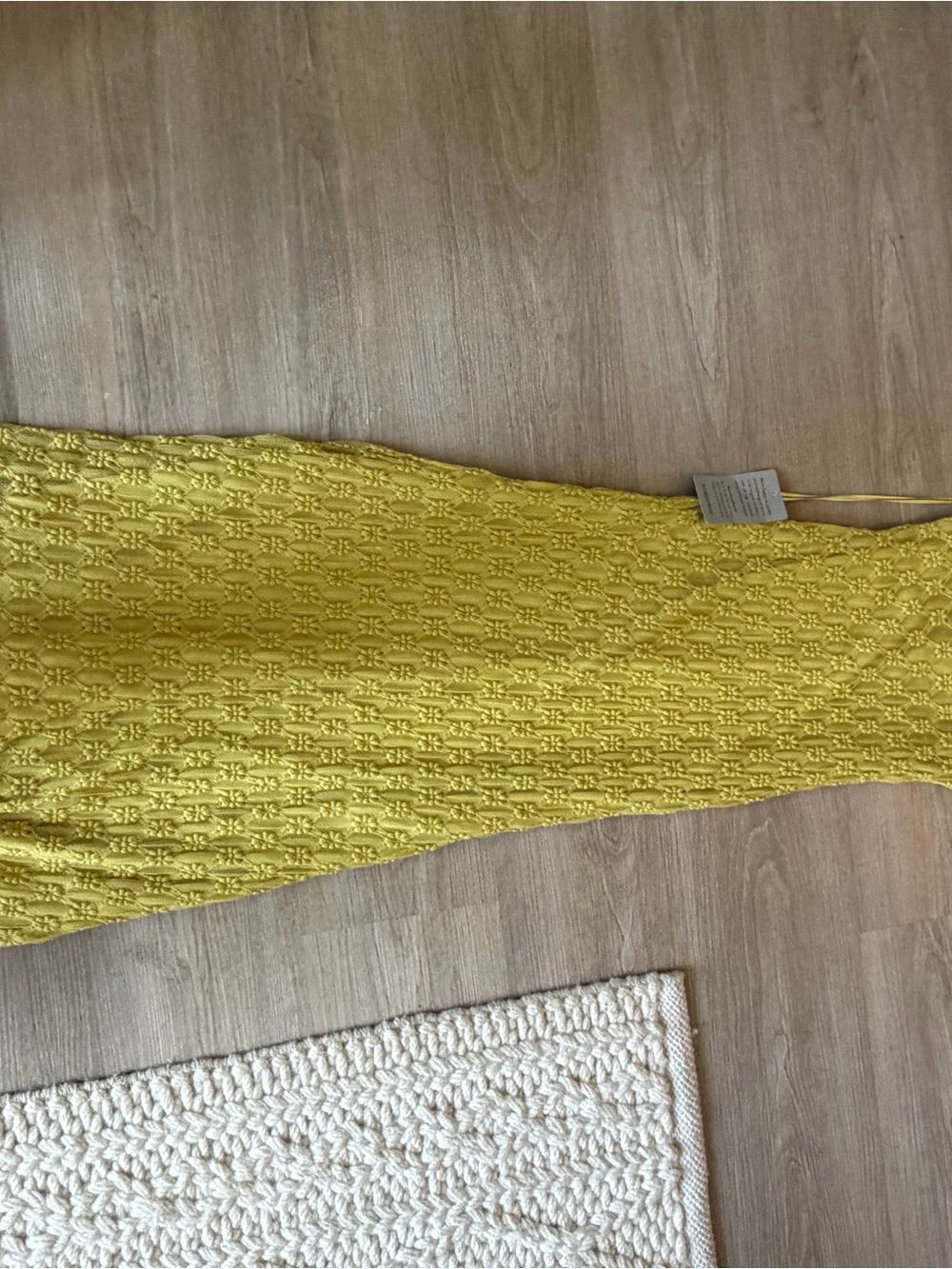 Bardot Yellow Textured Maxi Dress